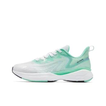 QIAODAN Flying Shadow Team1.0 Anti Slip Wear Resistant Low Top Running Shoes Men's White Green