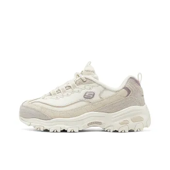 Skechers DLITES Cushioning Anti Slip Wear Resistant Breathable Coverage Warm Low Top Chunky Sneakers Women's Ecru