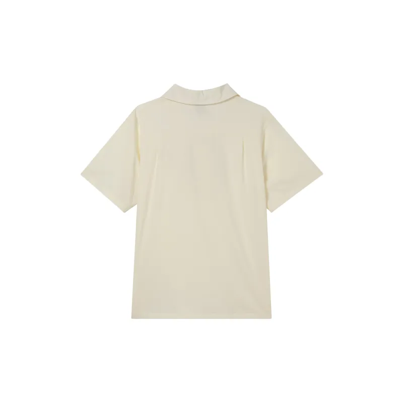 Nike SB Men's Logo Short-Sleeve Bowling Shirt White-1