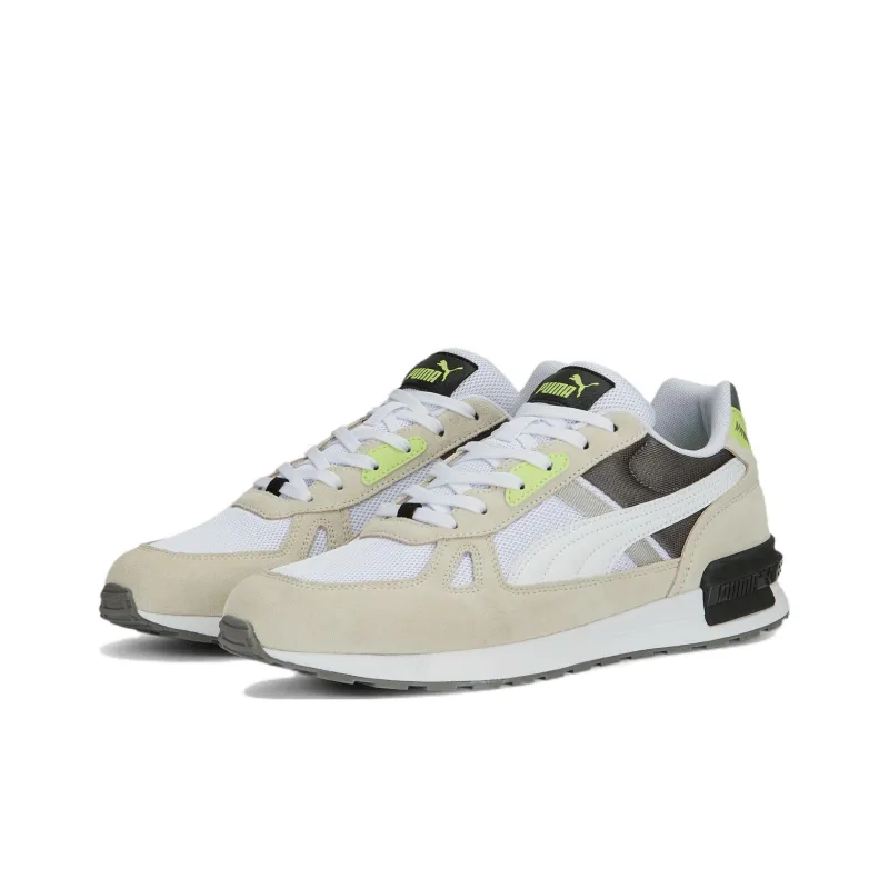 PUMA Graviton Pro Anti Slip Wear Resistant Low Top Sports Casual Shoes White Brown-2