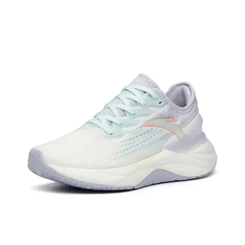 ANTA Tron 2.0 Running Shoes Women's Low-Top Ivory White/Ice Pink Blue/Light Purple Grey