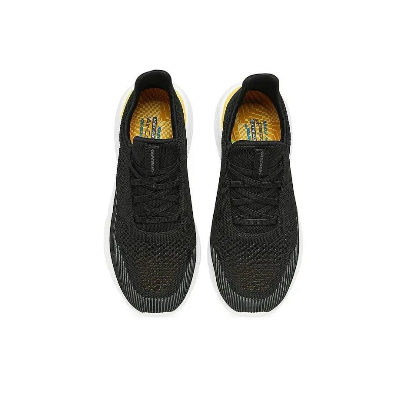 Skechers Ingram Cushioning Anti Slip Wear Resistant Breathability Low Top Casual Shoes Men's Black Yellow-3