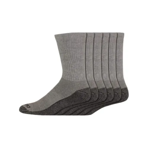 Dickies Mid-Calf Socks Men's 6 Pack Light Gray