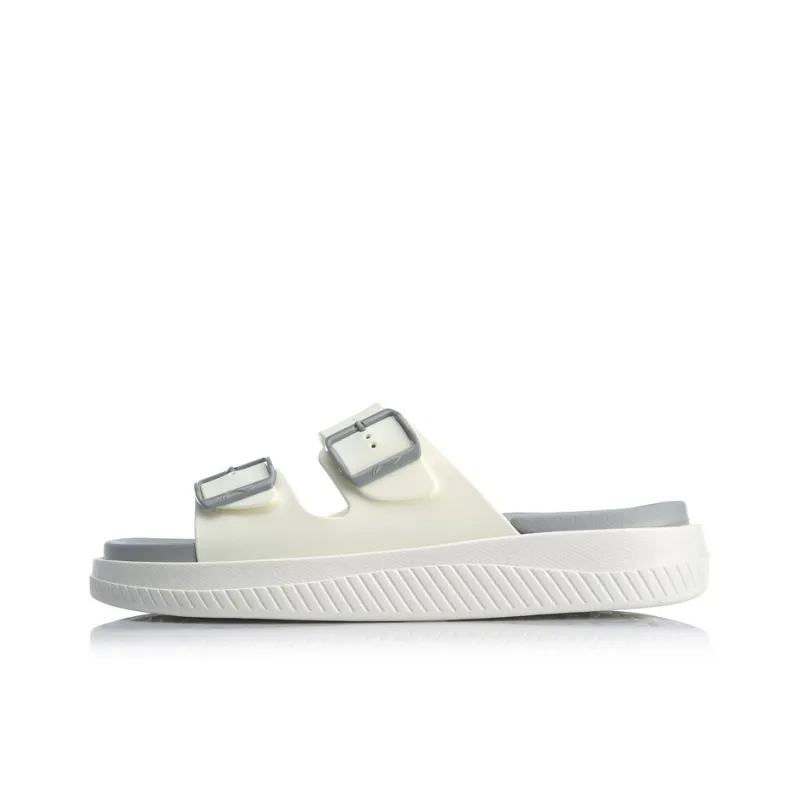 LiNing Clap EVA Quiet Slide Slippers Men's Standard White-0