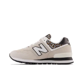 New Balance 574 Grey Black Leopard Print Women's
