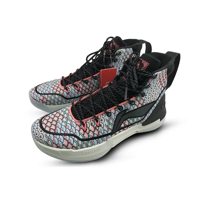 LiNing YuShuai 13 Anti Slip Wear Resistant High Top Basketball Shoes Men's Dragon Scales-1
