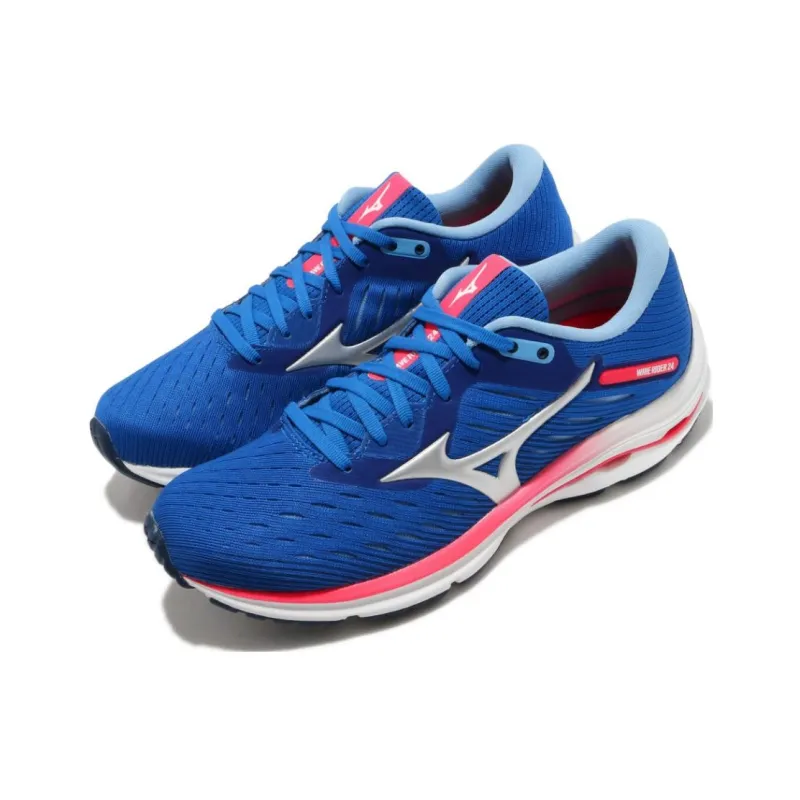 Mizuno Women's Wave Rider 24 'Blue Diva Pink' Women's-2