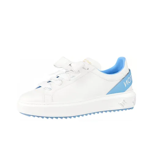 LOUIS VUITTON Time Out Skateboard Shoes Women's Low-Top Blue/White