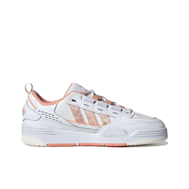 Adidas Originals Adi2000 Lightweight And Wear resistant Low Top Skateboard Shoes Women's White Pink-1