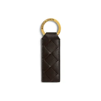Bottega Veneta Calfskin Metal Keychains Women's Brown
