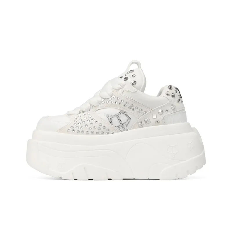 Naked Wolfe Fantasy Height Increasing Low-Top Sports Casual Shoes Women's White-0