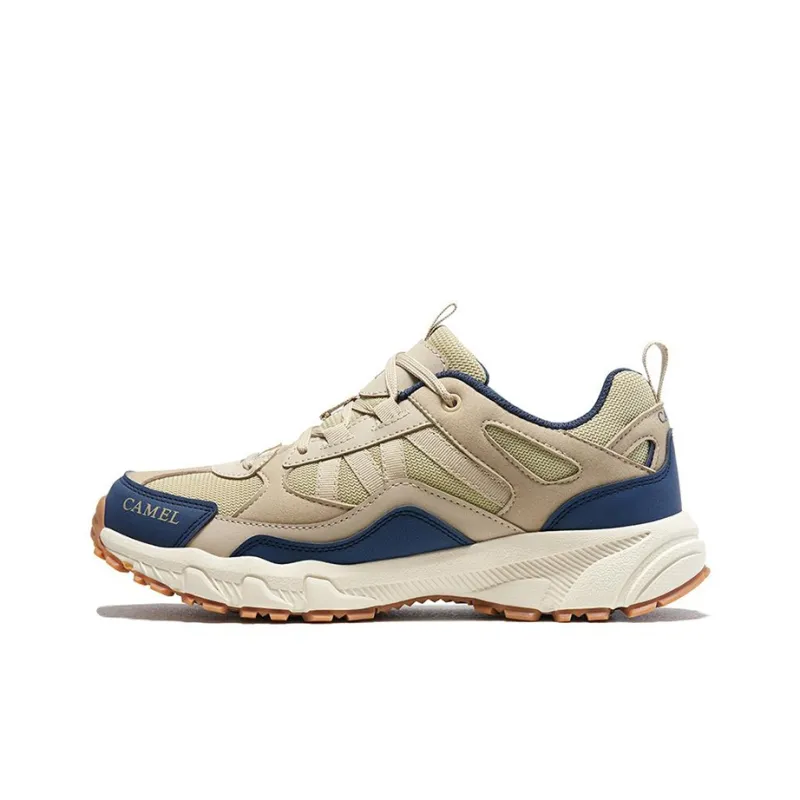 CAMEL Plate Dragon 1.0 Cushioned Slip Resistant Abrasion Resistant Low Top Outdoor Shoes Men's Khaki Blue-0