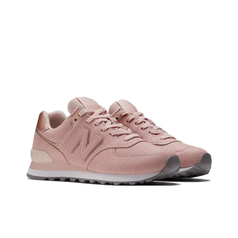 New Balance 574 Snakeskin Pink Women's-2