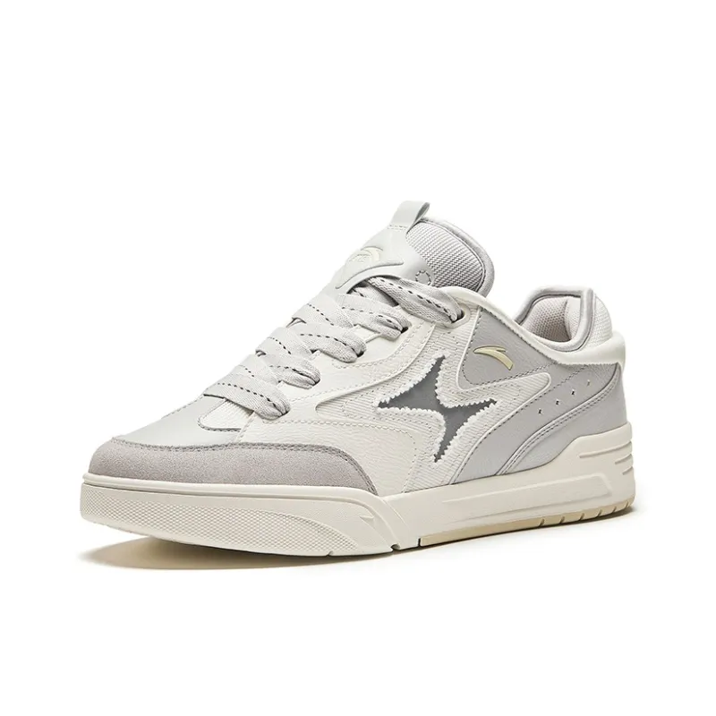 Anta AOJIE Slip Resistant Cushioning Low Top Skateboard Shoes Men's Gray-1