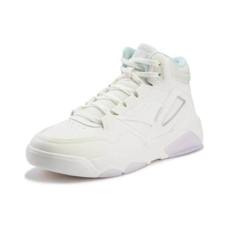 361° Wear resistant And Lightweight High Top Skateboard Shoes Women's White Purple-1
