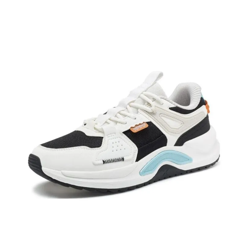 XTEP Light year 3.0 Anti Slip Wear Resistant Low Top Sports Casual Shoes White Black Blue-1