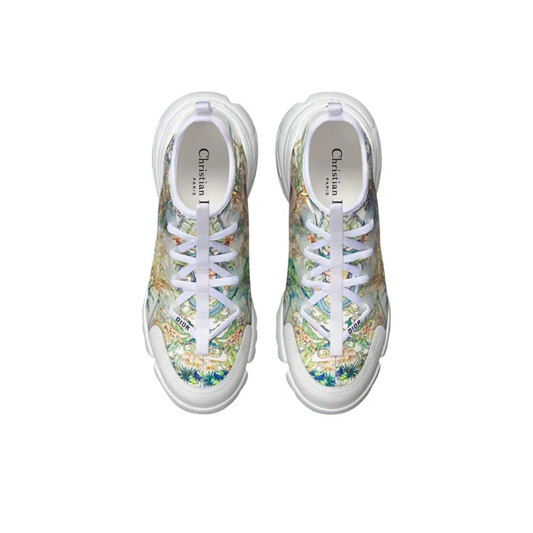 DIOR D-Connect Low-Top Casual Shoes Women's White-2