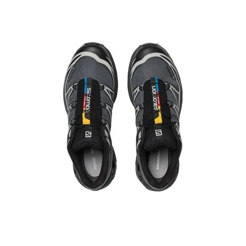 SALOMON XT 6 Cushioned Anti Slip Wear Resistant And Water Resistant Low Top Running Shoes Unisex Black-2