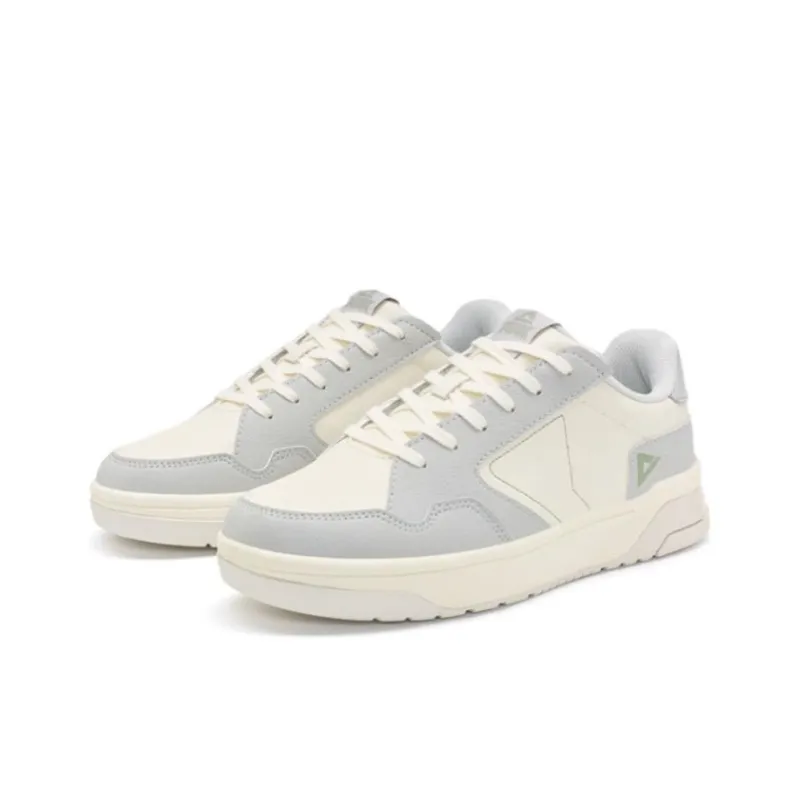 PEAK State Pole Anti Slip And Wear Resistant Lightweight Low Top Skateboard Shoes Women's Pale Gray Rice White-1