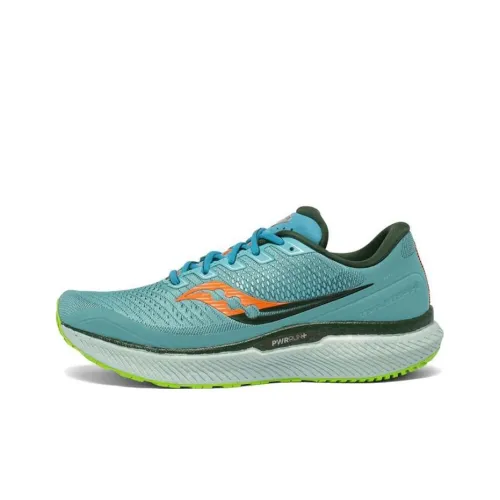 Saucony Triumph 18 Running Shoes Men Low-Top Green