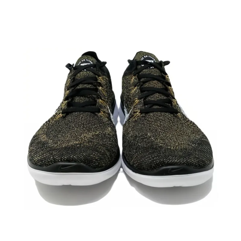 Nike Free Rn 2018 Flyknit Black Club Gold-3
