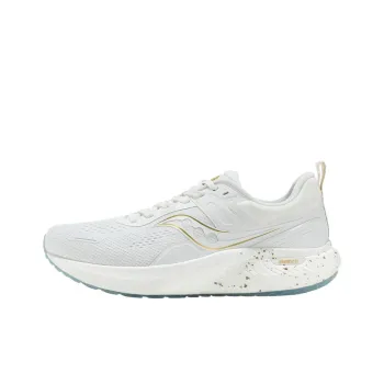 Saucony Surge 2 Anti Slip Wear Resistant Low Top Marathon Running Shoes Unisex White Gray