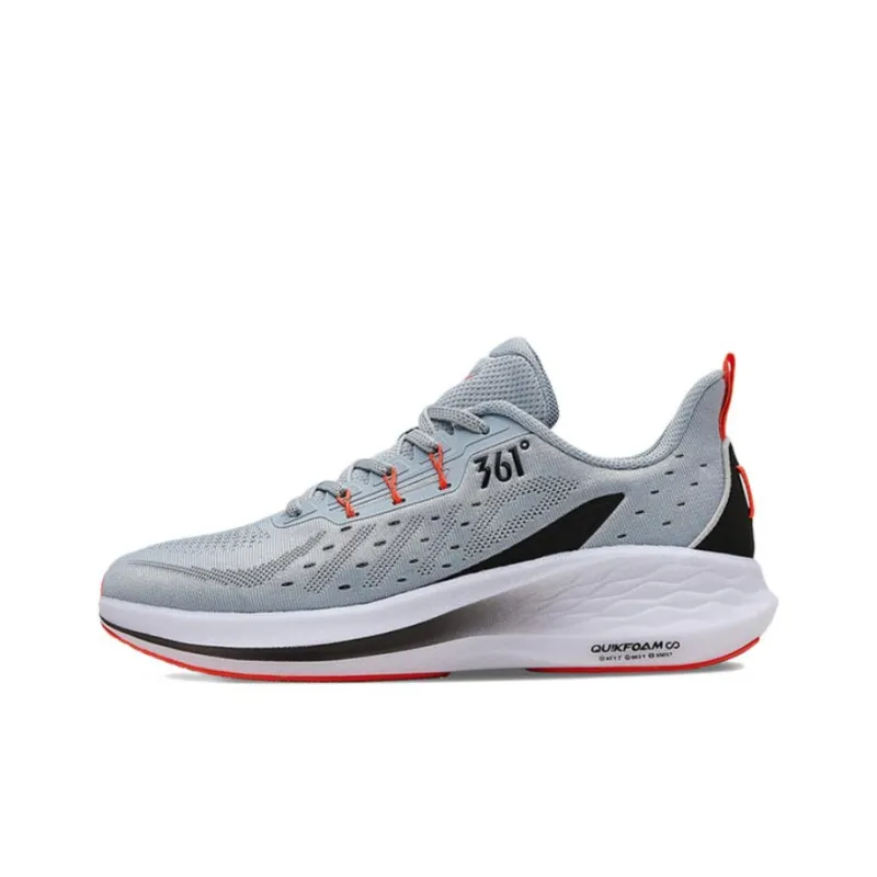 361° Shock Absorbers With Slip Resistant And Abrasion Resistant Properties Low Top Running Shoes Men's Mist Blue Black-0