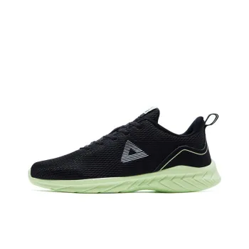 PEAK Qingyi Slip Resistant, Abrasion Resistant, Breathable Low Top Running Shoes Men's Black Sprout Green