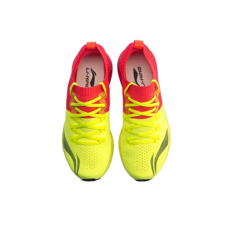 LiNing Non slip Lightweight Low Top Running Shoes Men's Red-3