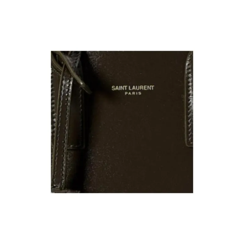 SAINT LAURENT SAC DE JOUR Calfskin Shoulder Bag, Crossbody Bag, Handbag Trumpets Women's Moss Green-5