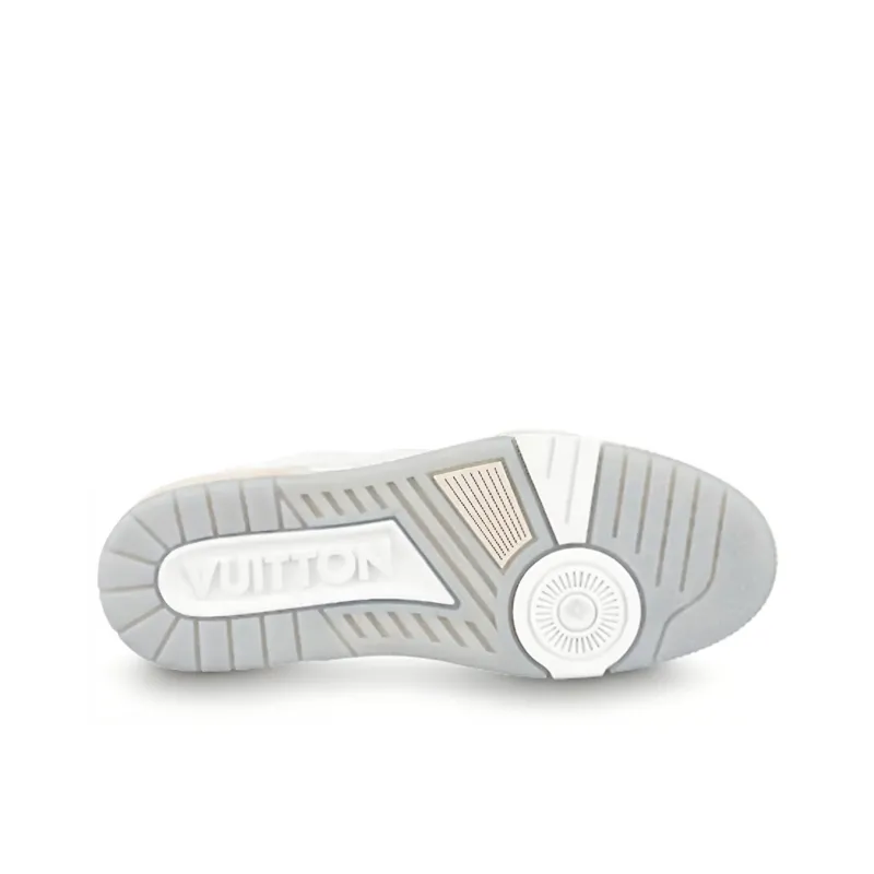 LOUIS VUITTON Trainer White Grey Signature-4