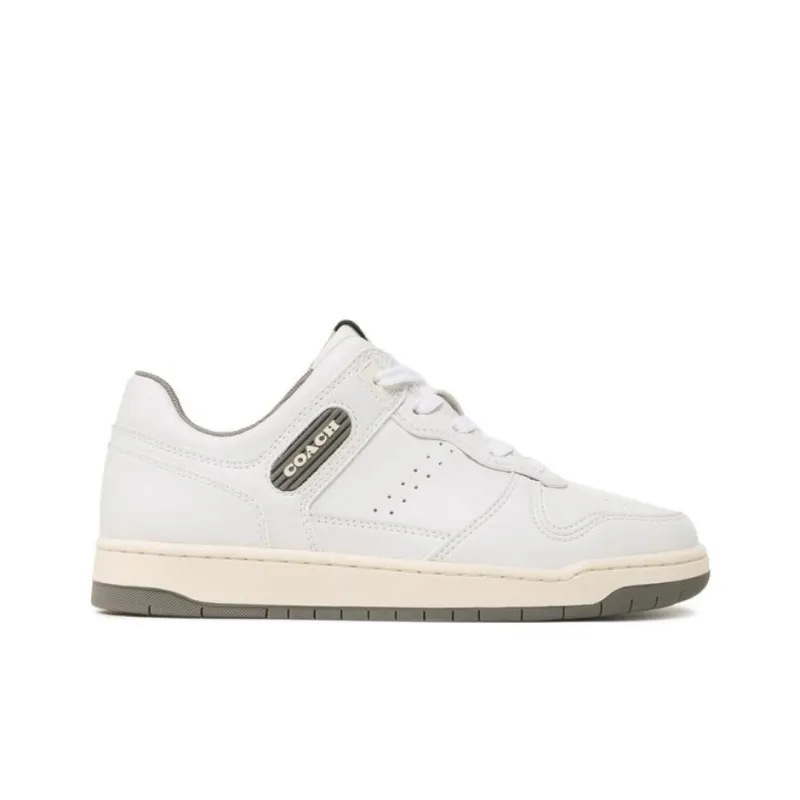 COACH C201 Low Top Skateboard Shoes Women's White-1