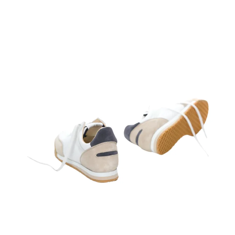 SPALWART Pitch Slip Resistant Low Top Casual Shoes Unisex White Gray-4