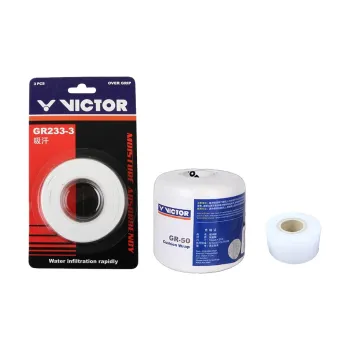 VICTOR Badminton Grip Tape Polyurethane Outdoor & Indoor Sports Thin 3 Pack