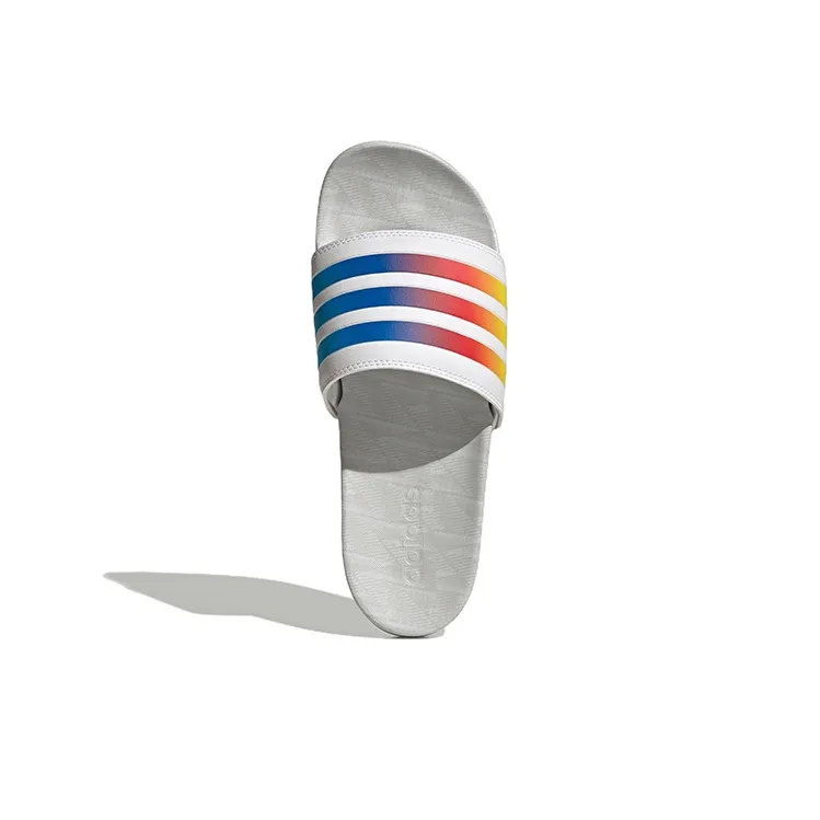 Adidas Adilette Comfort Slides Sports Slippers Unisex Gray Yellow Red-4