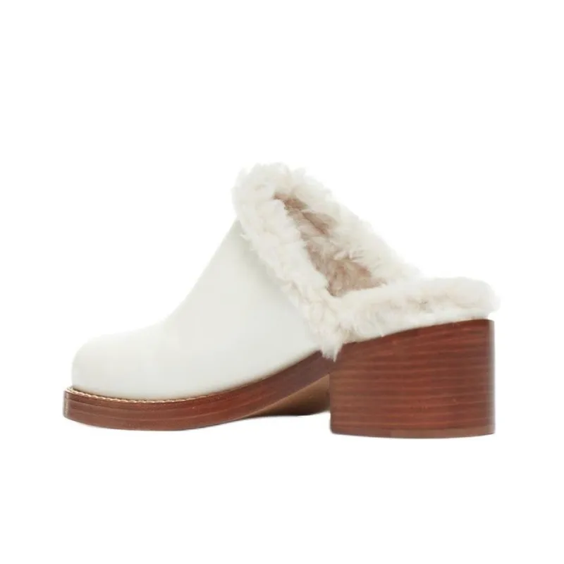 GABRIELA HEARST Closed Toe Slippers 5cm Women's White-3