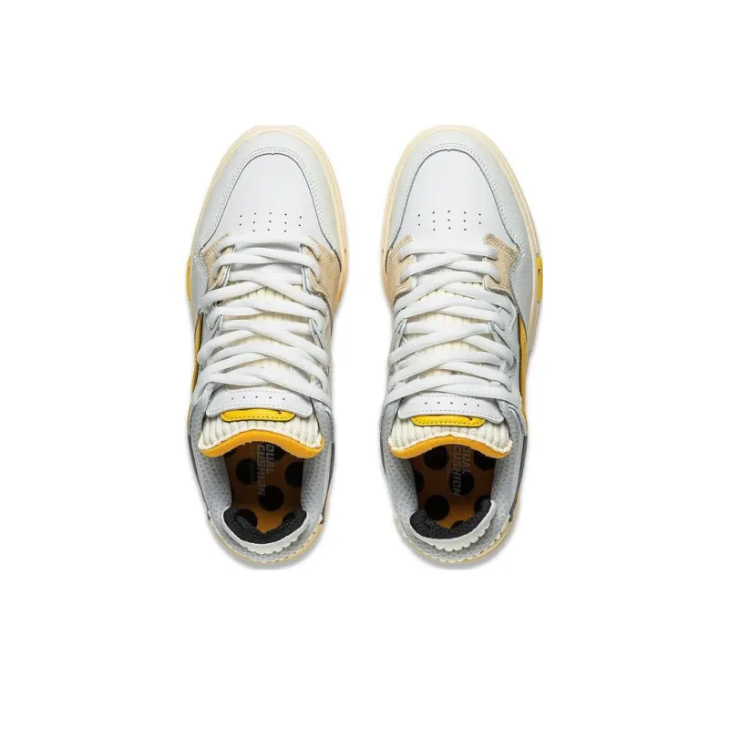 LiNing Wave Pro Durable Breathable Low Top Skateboard Shoes Men's White Yellow-3