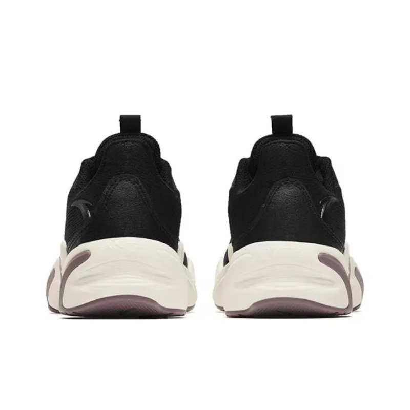 Anta Keep Moving Breathable And Wear resistant Low Top Running Shoes Women's Black Purple-3
