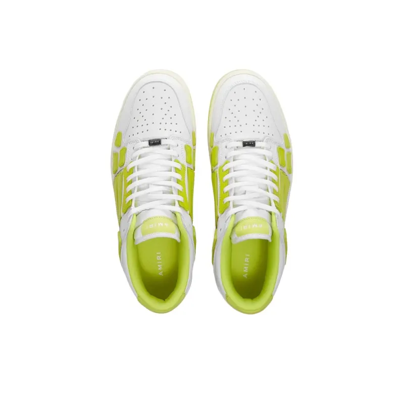 AMIRI Skel Top Low Low Top Stylish Skateboarding Shoes Men's White Yellow-3