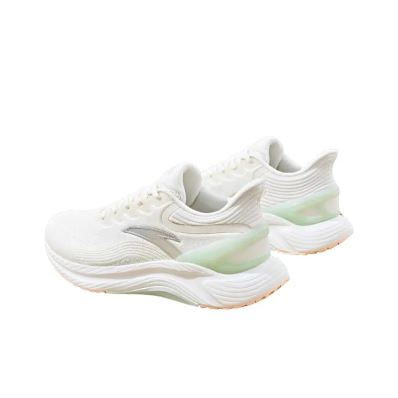 Anta Gen 3.0 Lite Cushioning, Slip Resistant, And Abrasion Resistant Low Top Running Shoes Women's Ivory White-3