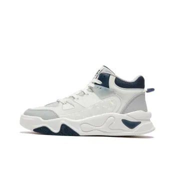 361° Brocade Journey 4 Anti Slip Wear Resistant High Top Skateboard Shoes Men's White Gray Blue