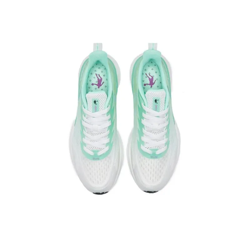 QIAODAN Flying Shadow Team1.0 Anti Slip Wear Resistant Low Top Running Shoes Men's White Green-4
