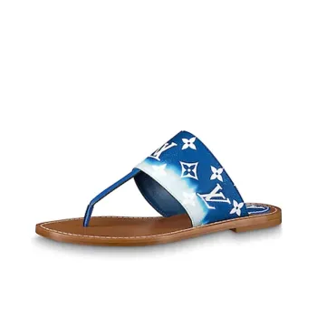 LOUIS VUITTON Palma Collection Monogram Stylish Sandals Women's Blue