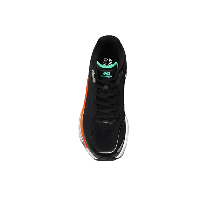 Anta Star Ring Elite Anti Slip Wear Resistant Low Top Running Shoes Men's Black Orange-2