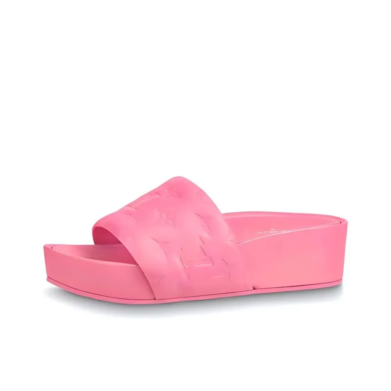 LOUIS VUITTON Jumbo Flatform Stylish Sandal Women's Rose Red-0