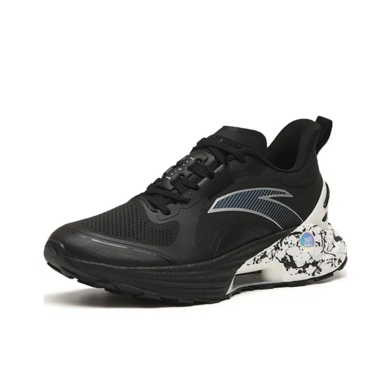 Anta Gen 3.0 Cushioning Anti-Slip And Wear-Resistant Rebound Low-Top Running Shoes Men's Black White-1