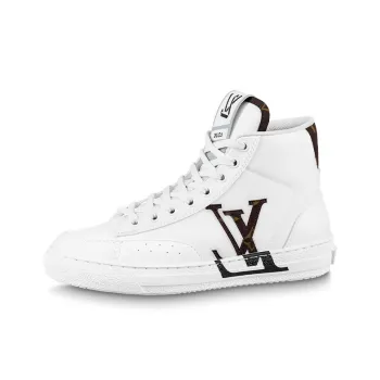 LOUIS VUITTON Charlie Ankle Sneakers 'White With Side Brown Logo' Women's