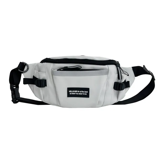 NX DOUGHNUT Composite Cloth Crossbody Sling Bag Regular Unisex White/Gray/Black-5