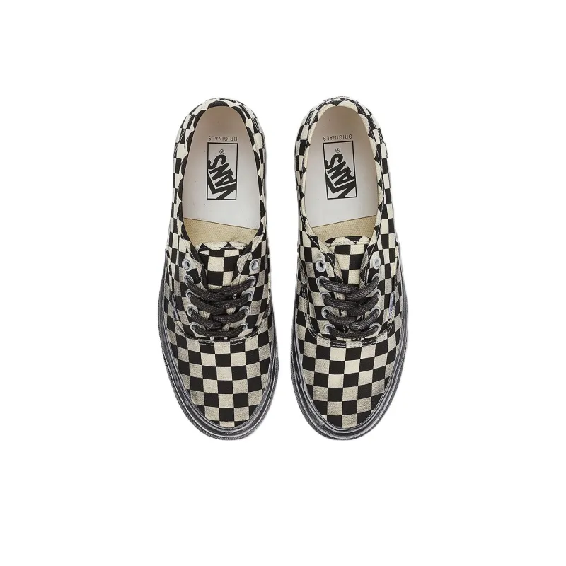 Vans Vault Og Authentic Lx Stressed Black White Checkerboard-2