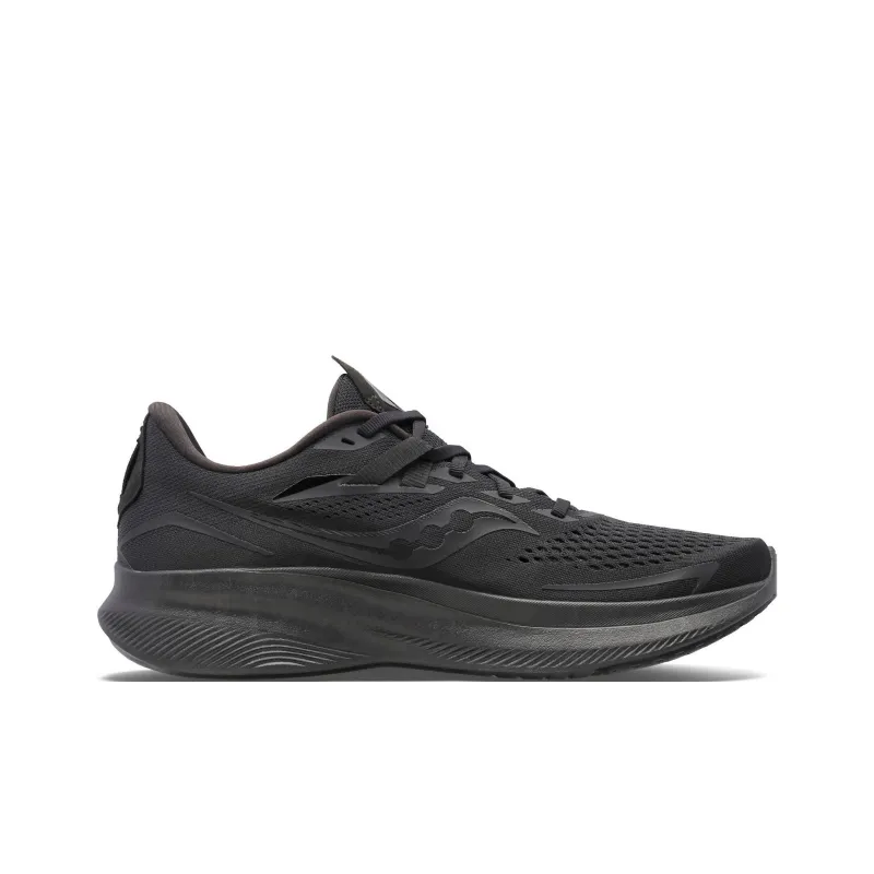 Saucony Ride 15 Durable Breathable Lightweight Low-Top Running Shoes Women's Black-1